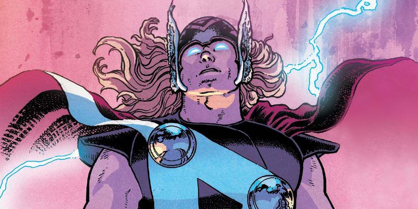 Thor with lightning around him in Marvel Comics