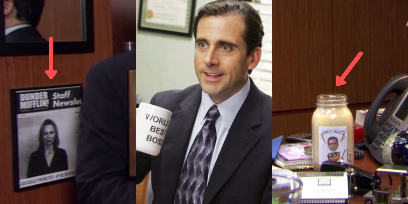 In The Office episode 'Dunder Mifflin Infinity' Michael has his homemade  salad dressing on his desk, Great Scott. Referenced in a deleted scene from  the previous episode 'Fun Run'. : r/TVDetails