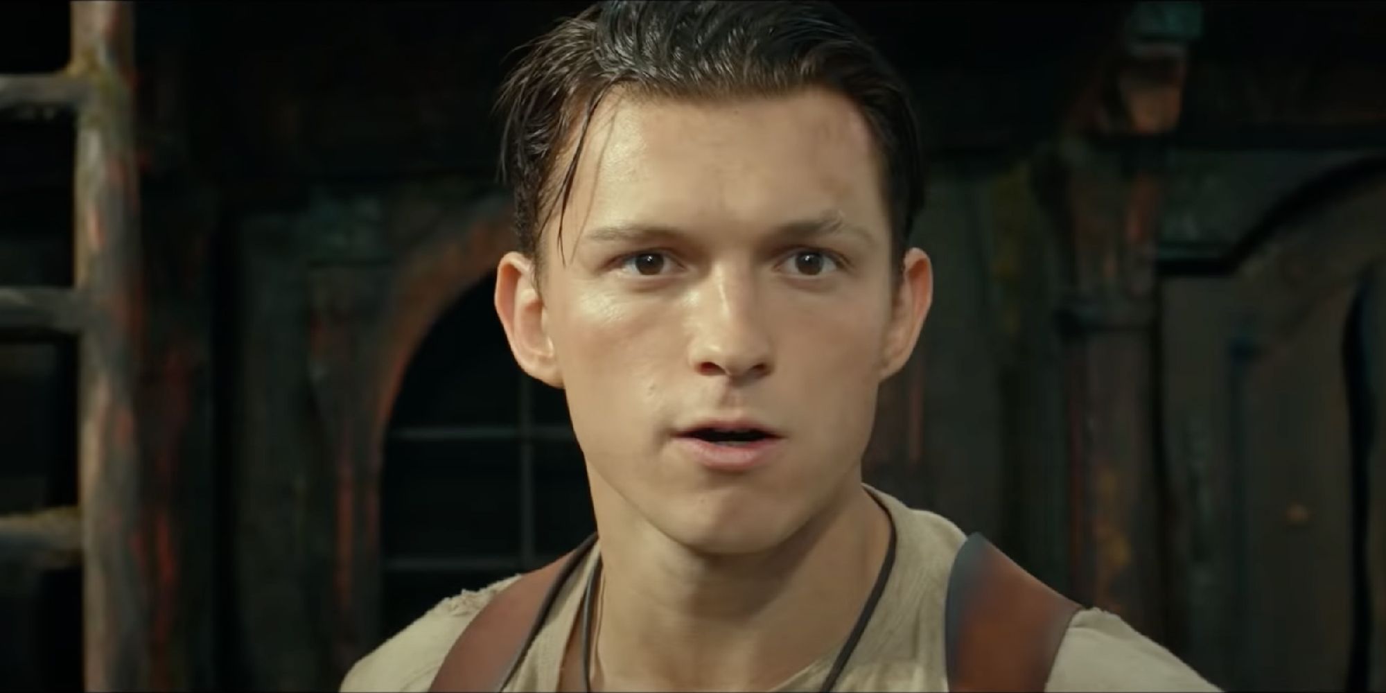 Tom Holland in Nathan Drake's Classic Costume in Uncharted