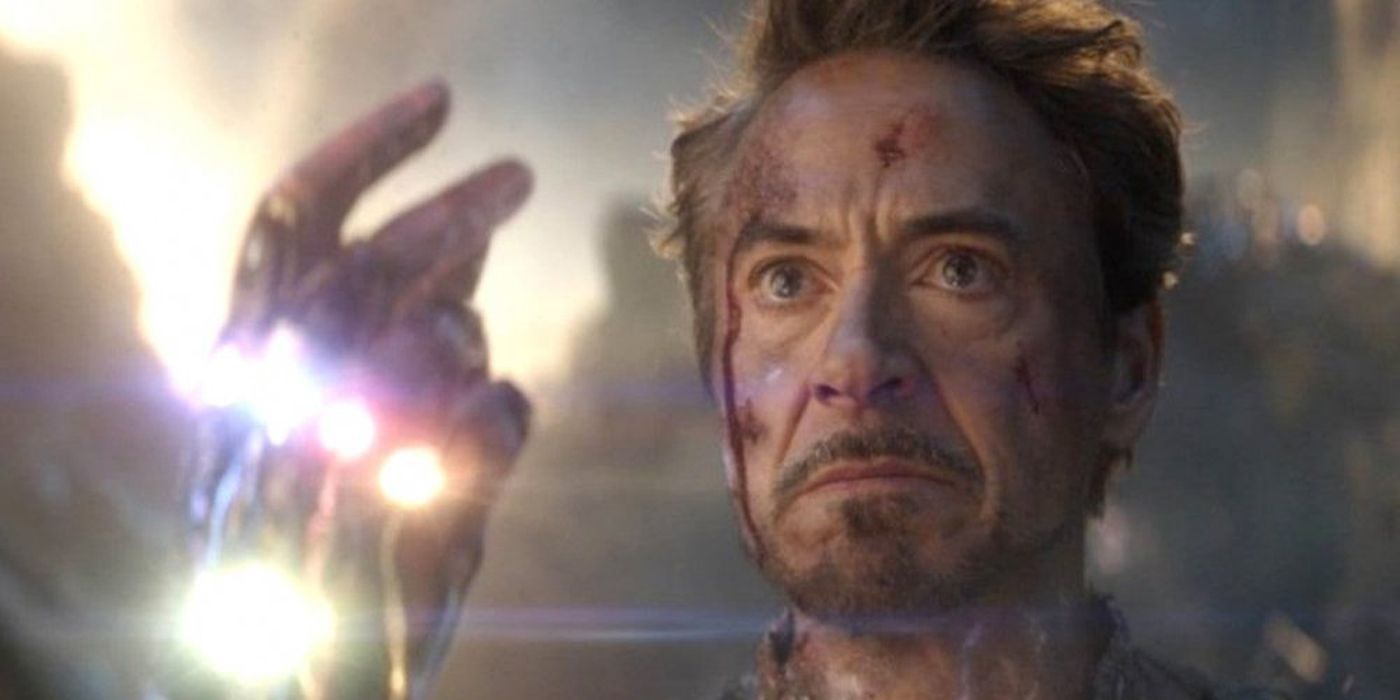 Tony Stark sacrificing his life in Avengers Endgame.