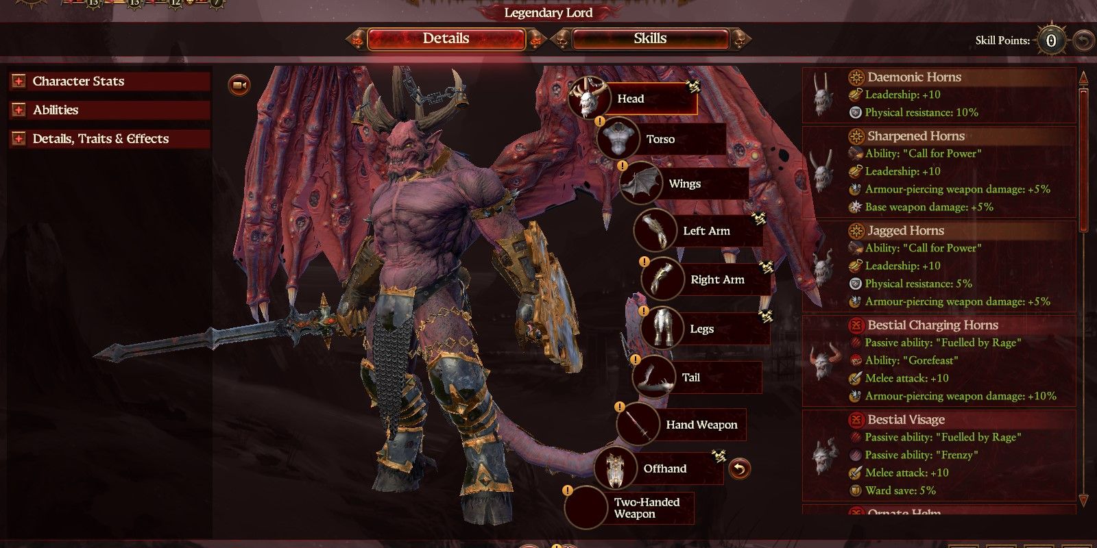 Total War Warhammer 3 Daemon Prince Character Screenshot