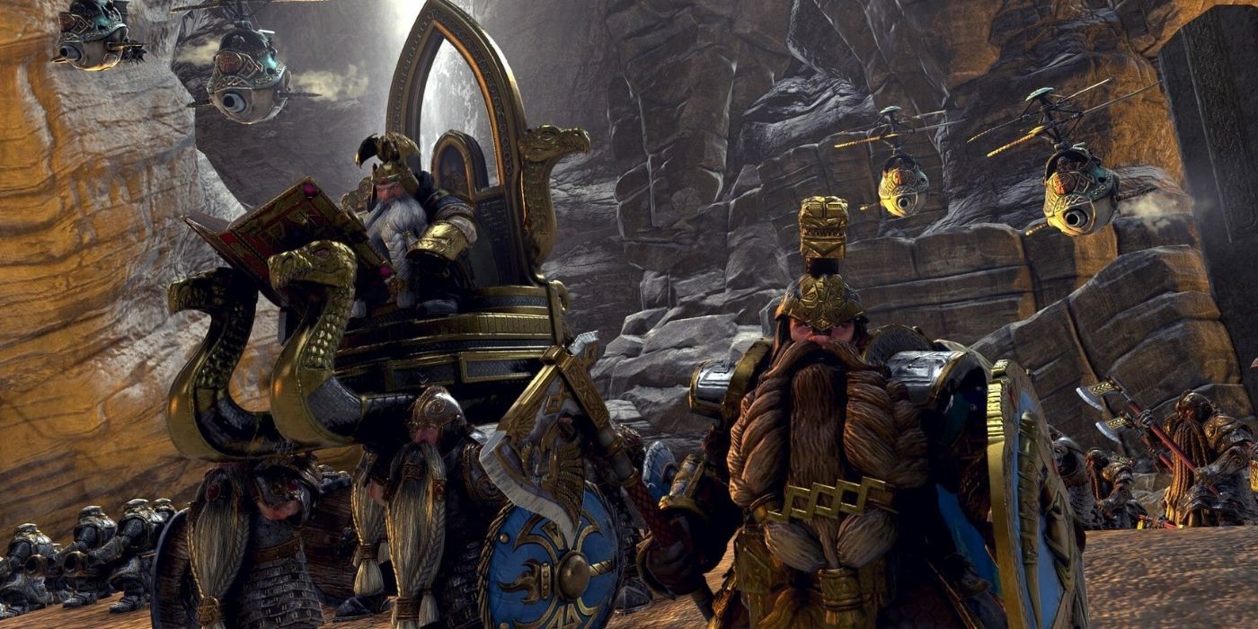 A group of Dwarfs in Total War Warhammer III