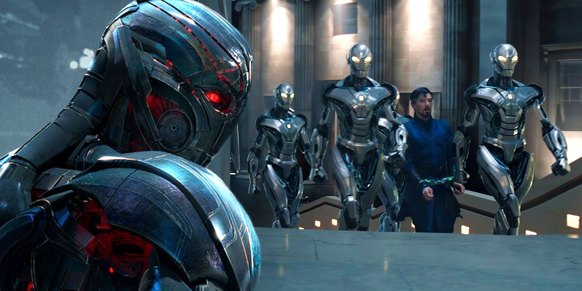 Ultron and the Ultron Bots in Doctor Strange in the Multiverse of Madness