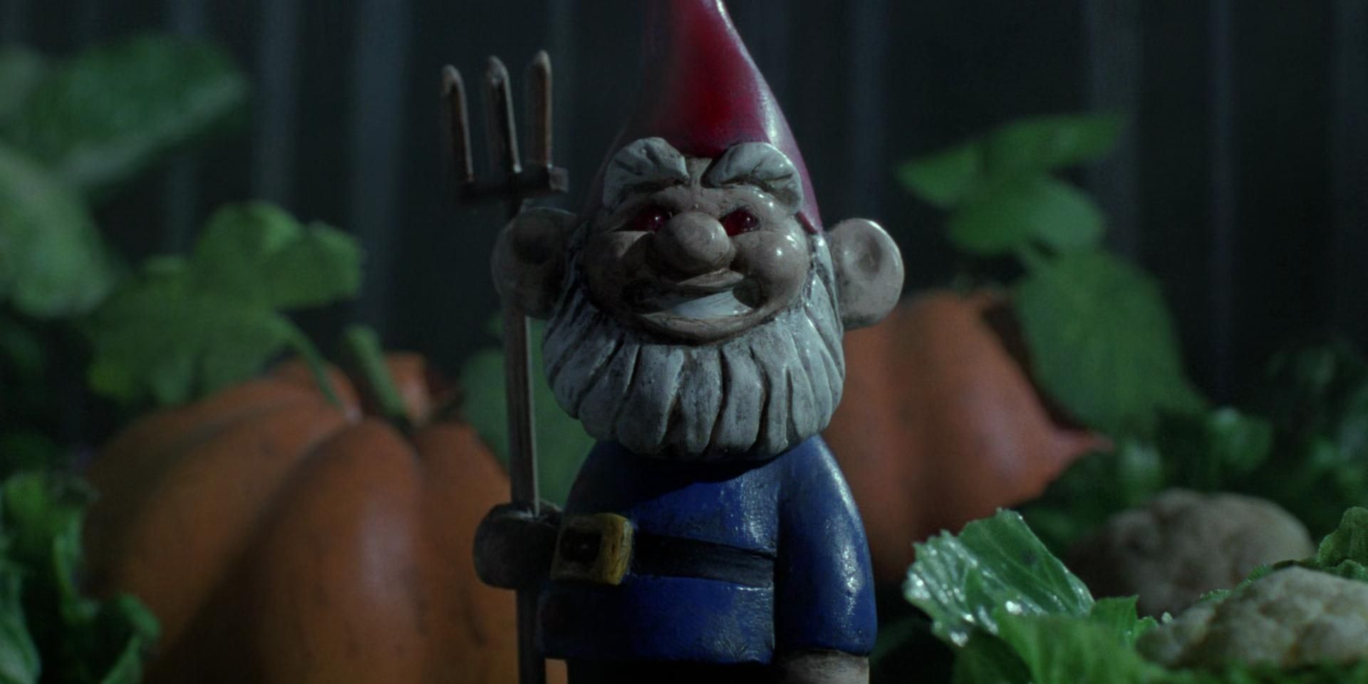 A gnome from Wallace And Gromit stands in the 62 West Wallaby Street garden.