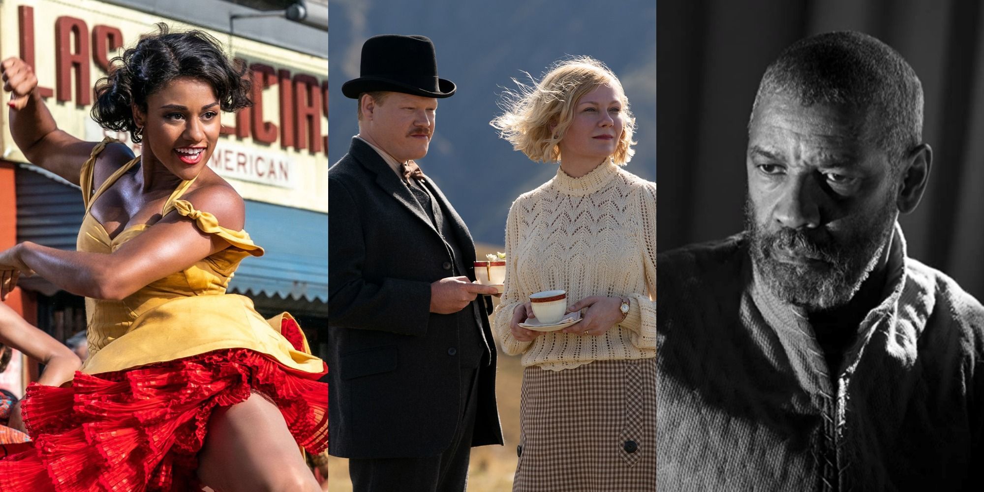 Split image showing scenes from WSS, TPOTD, and The Tragedy of Macbeth