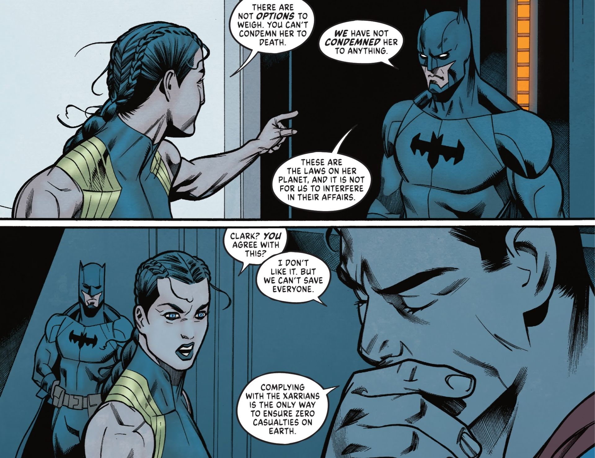 Wonder Woman Batman Superman Fight Argue