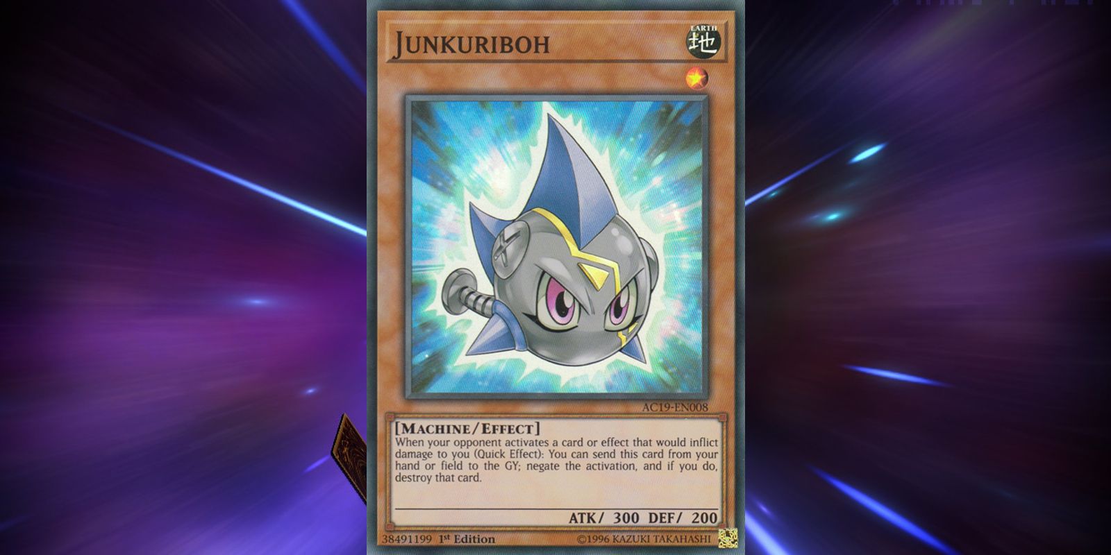 Junkuriboh is a destructive hand trap in Yu-Gi-Oh! Master Duel.