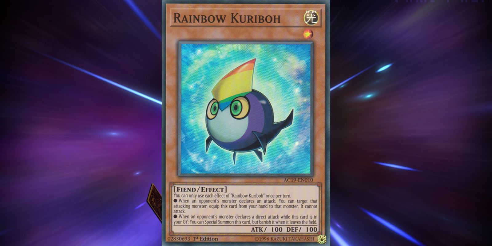 Rainbow Kuriboh equips to an opponent's monster in Yu-Gi-Oh! Master Duel.