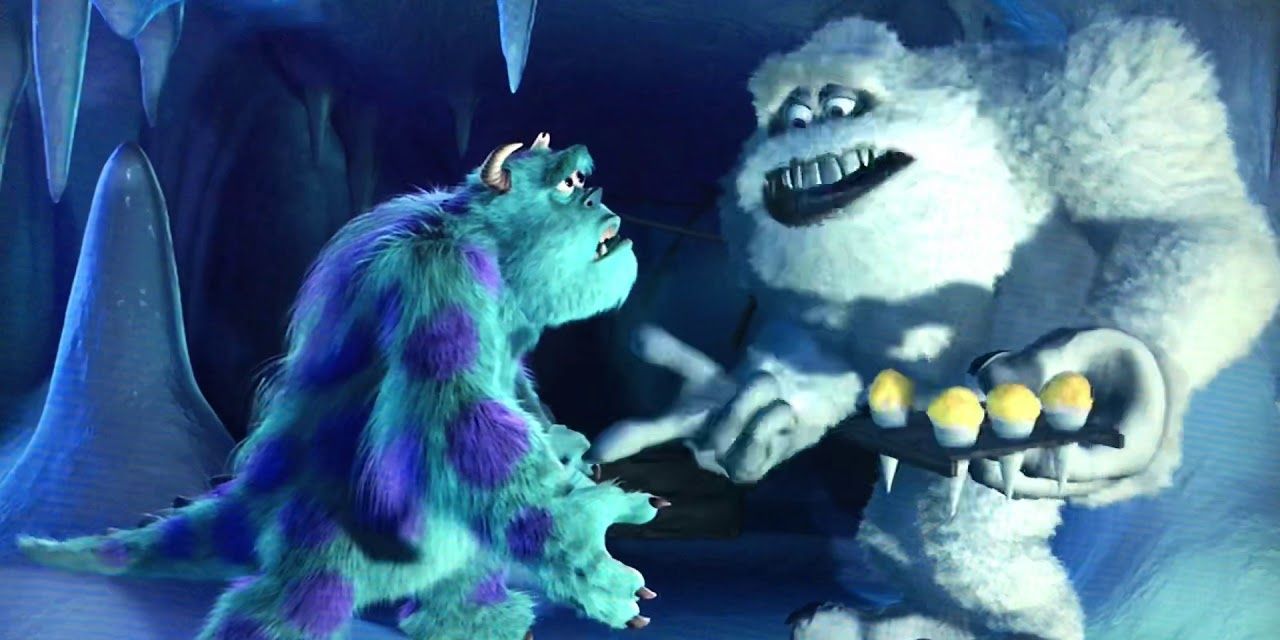 Sully meets the Yeti in Monster's Inc.