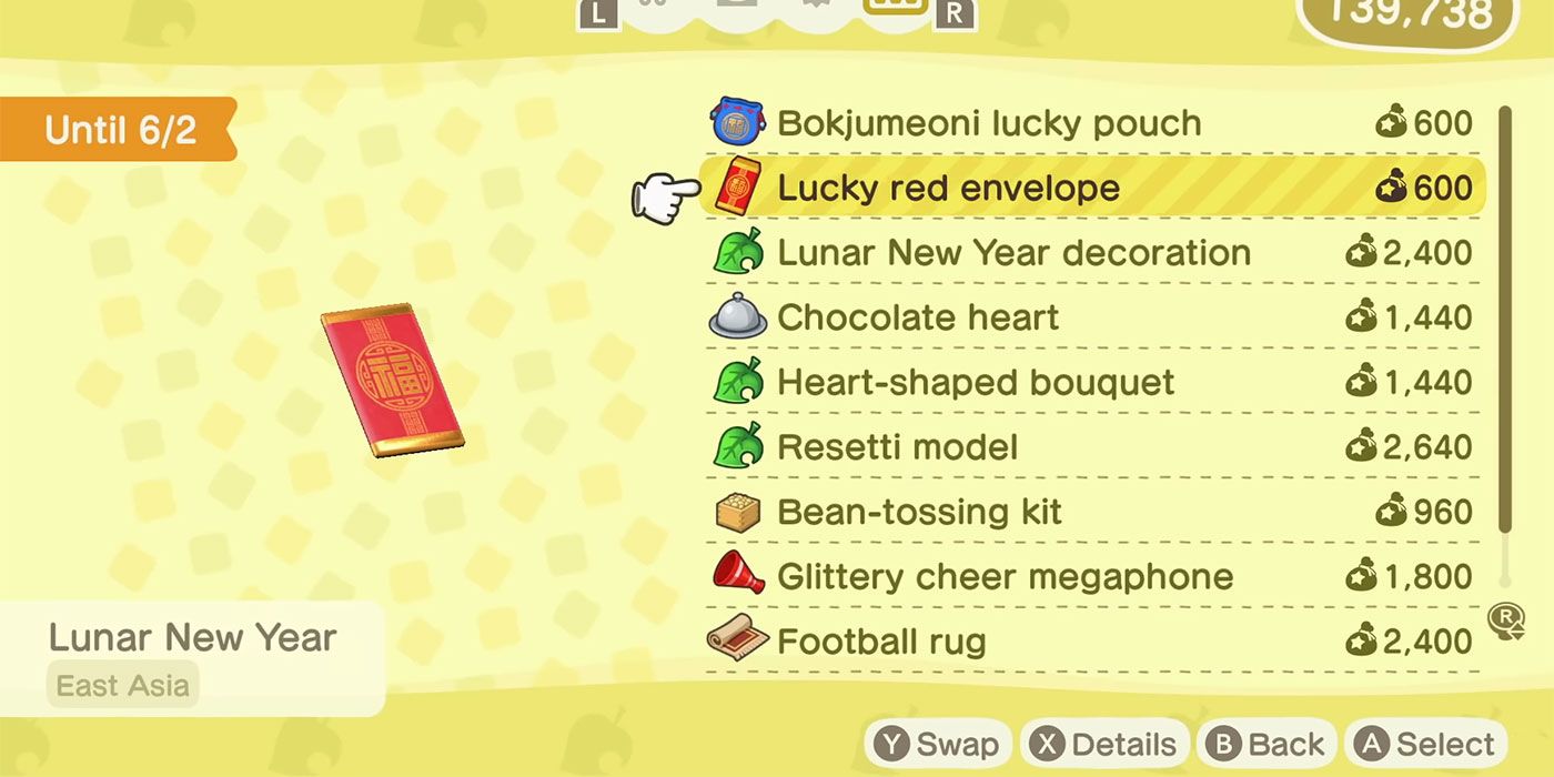 Animal Crossing: New Horizons Brings Back Lunar New Year Seasonal Items