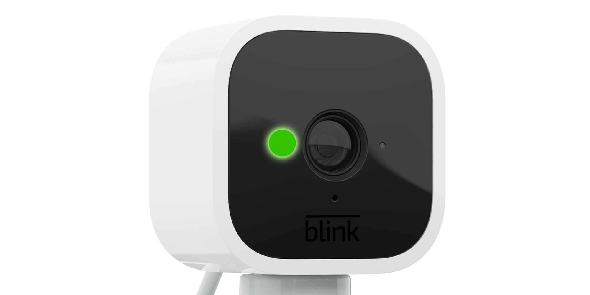 Knipperend groen lampje op een Blink Mini-camera