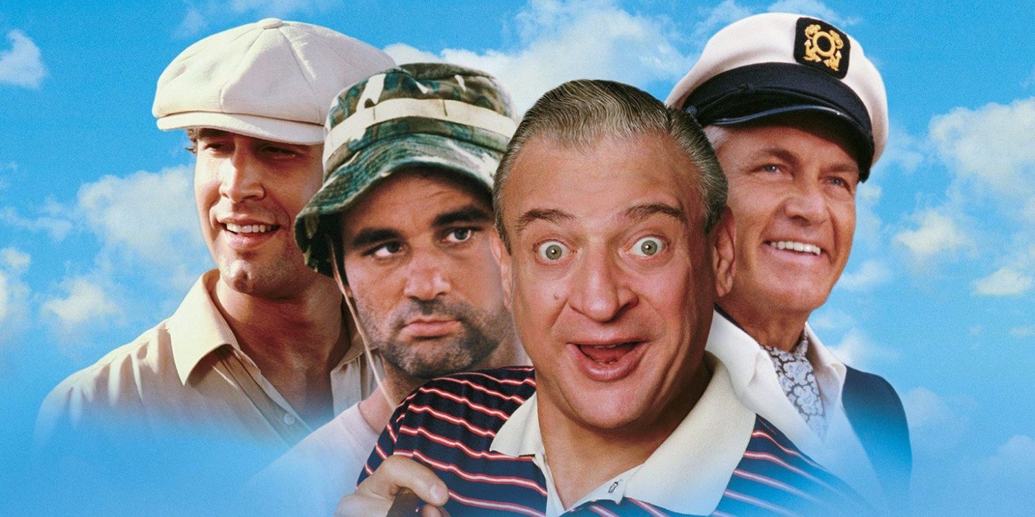 Caddyshack, with Rodney Dangerfield, Bill Murray, Chevy Chase, Harold Ramis directed.