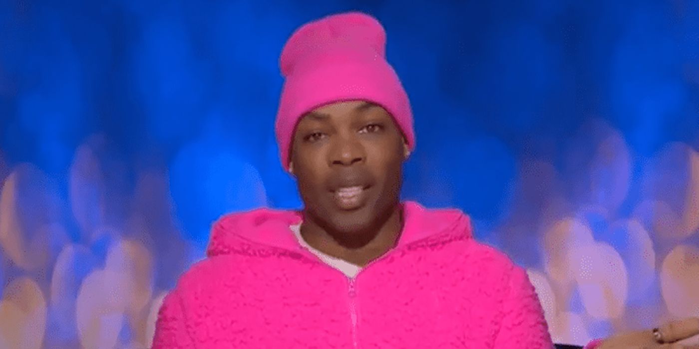 Todrick Hall in the diary room wearing all pink on Celebrity Big Brother.