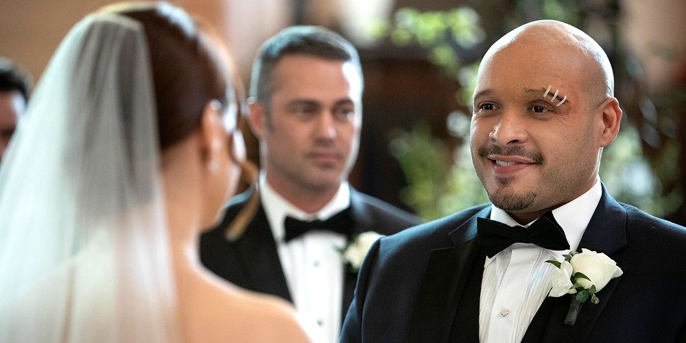 Joe wears a tux at his wedding on Chicago Fire