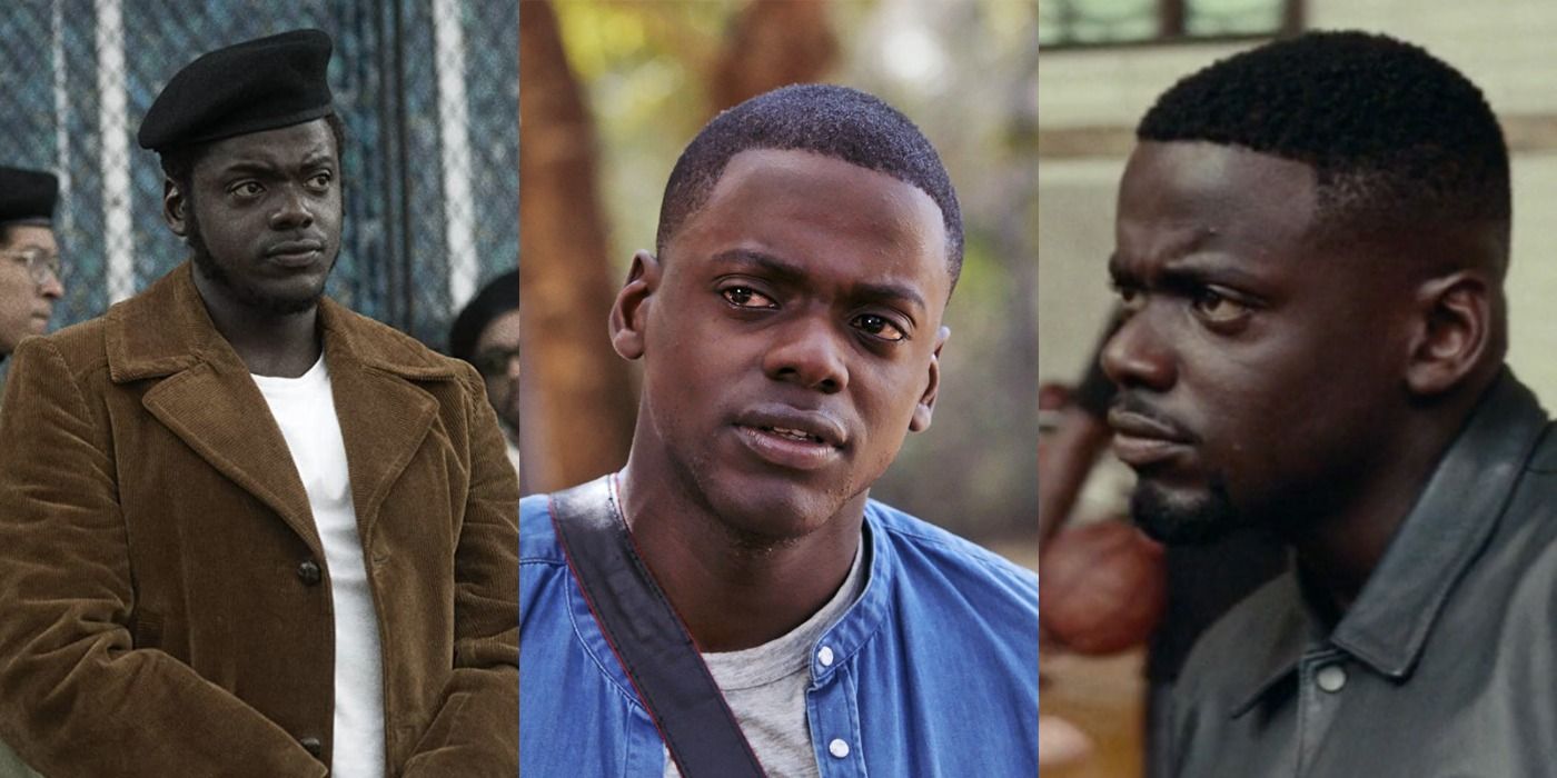 Collage of Daniel Kaluuya in Widows, Judas and the Black Messiah, and Get Out.