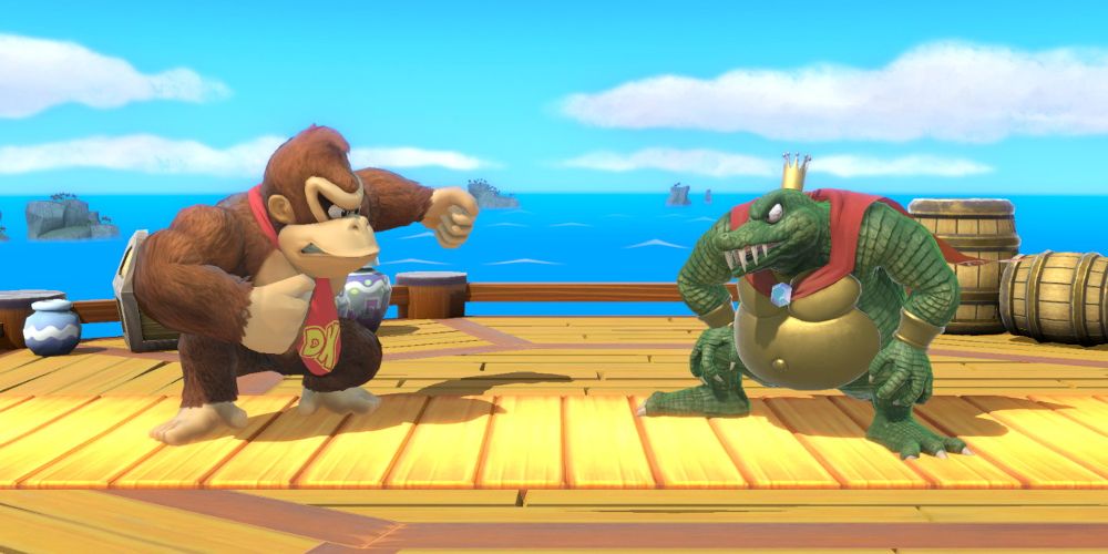 Kong fights King Rool in Donkey Kong Country 3
