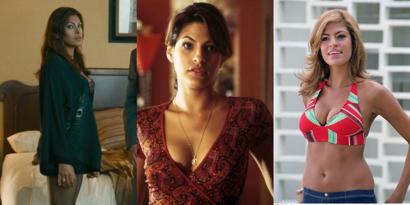 Eva Mendez collage from Bad Lieutenant, Stuck On You, and Training Day
