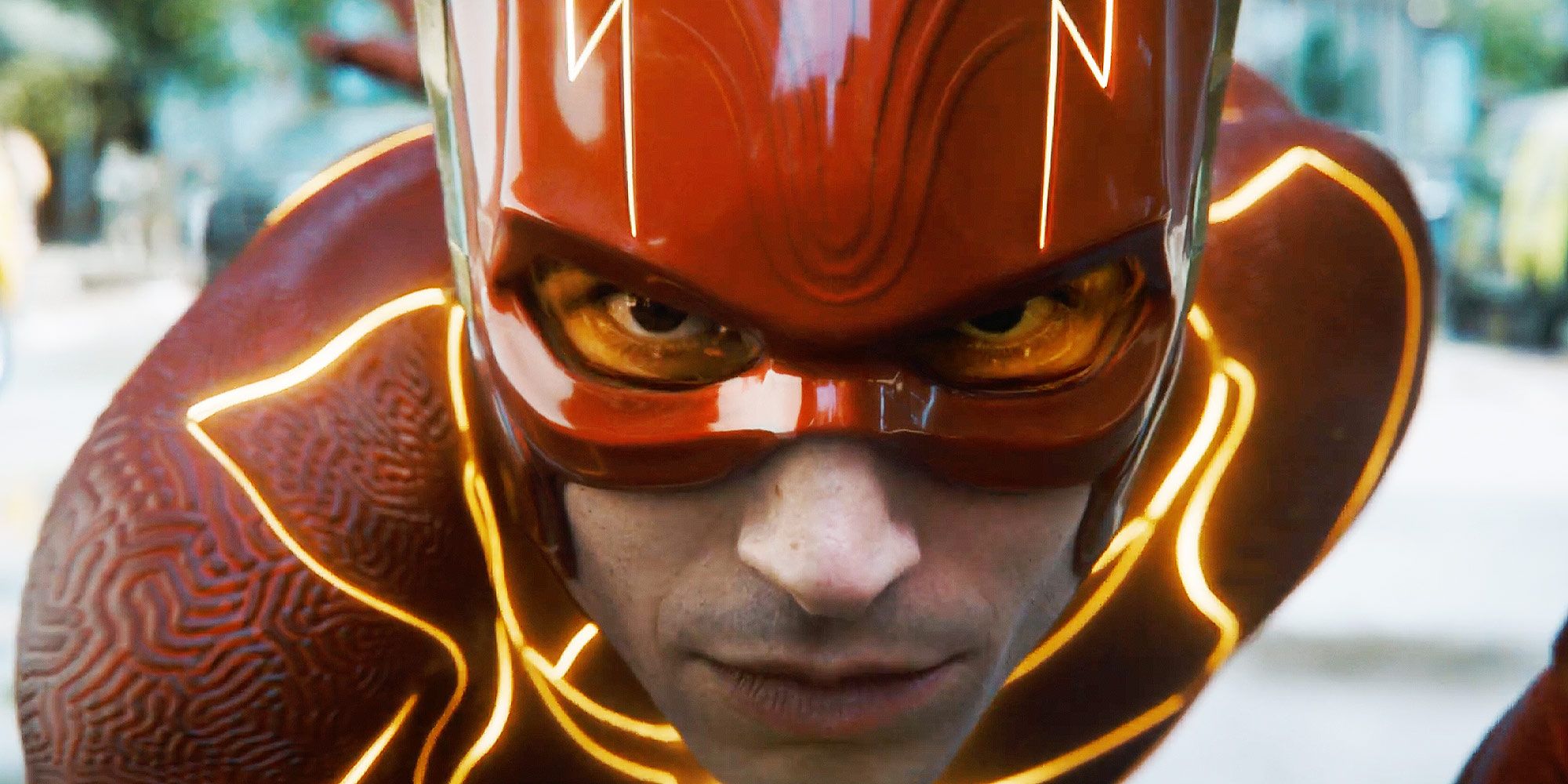 A close-up of the Flash running