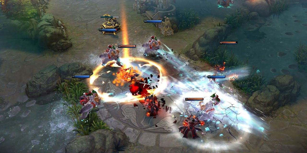 gameplay from the cross platform MOBA Vainglory