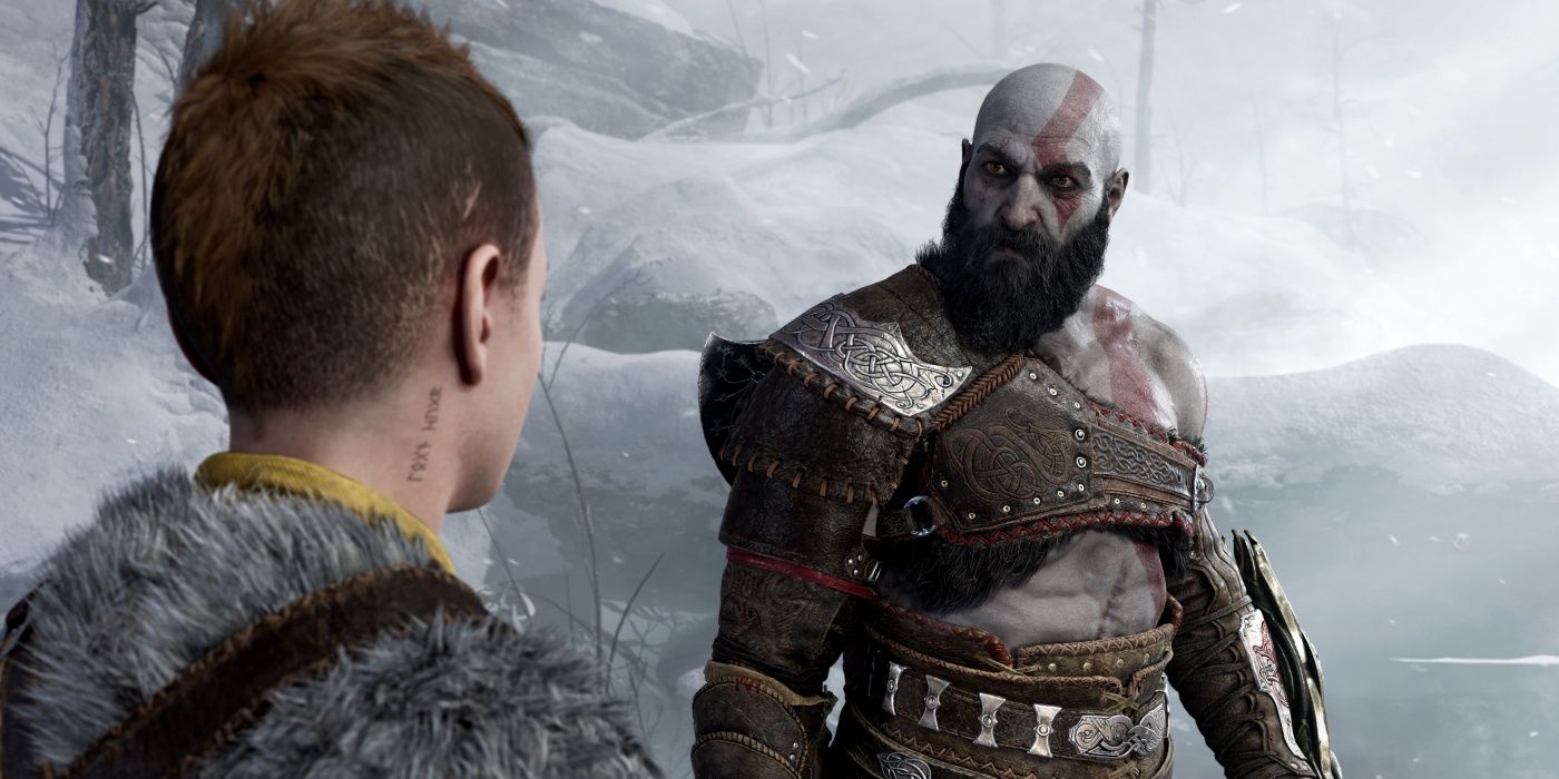 Kratos with his son in God of War Ragnarok 