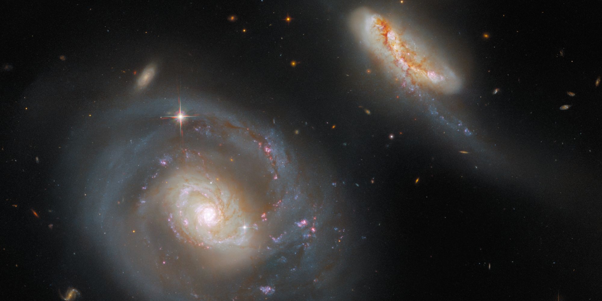 Hubble photo of galaxy pair Arp 298