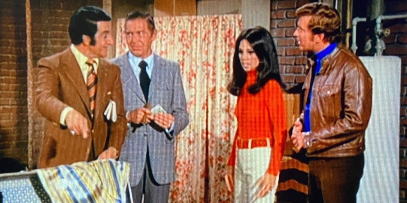 Milton Berle, Danny Thomas with Ann and Don in That Girl