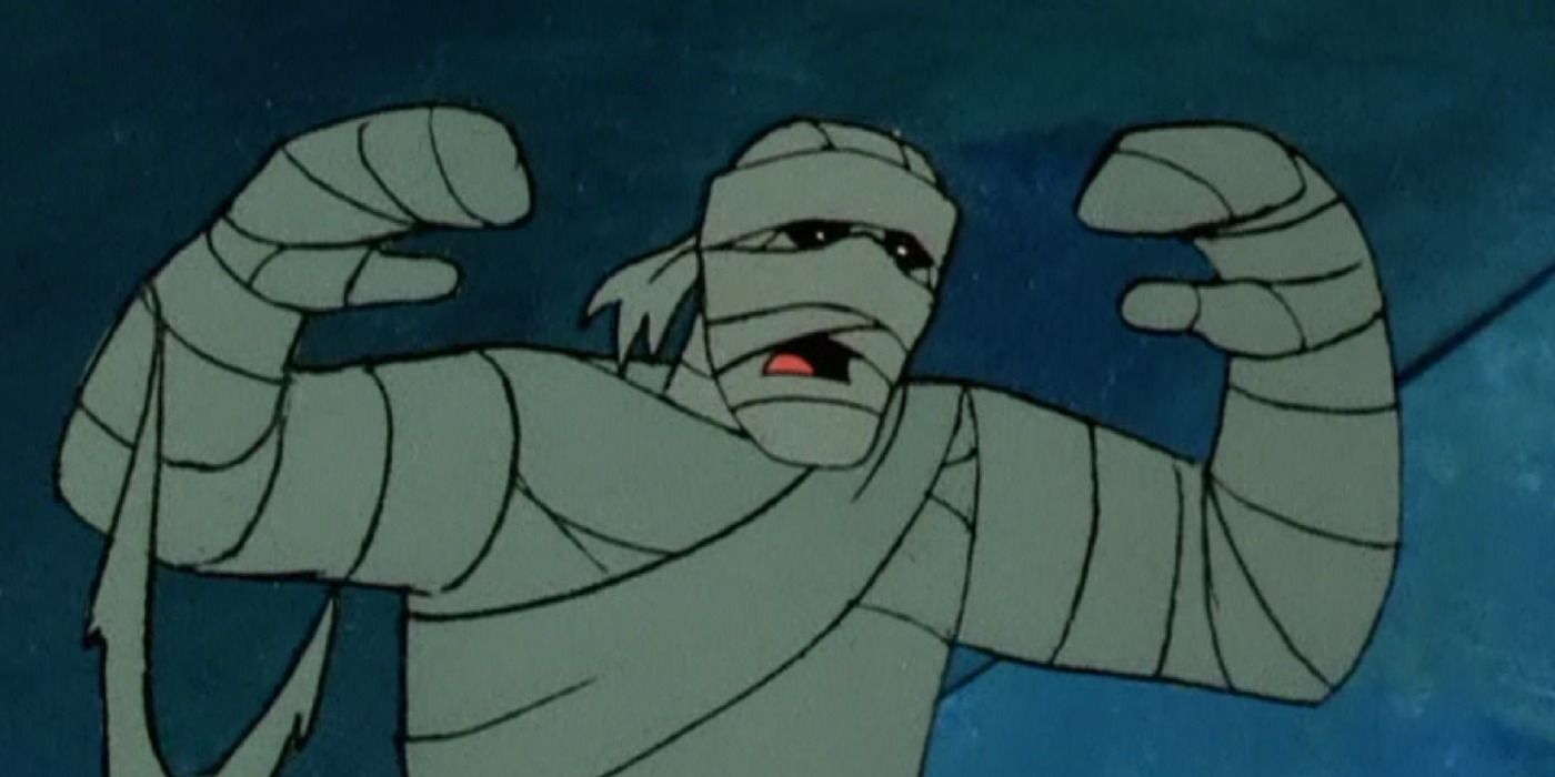 The Mummy raising his arms in Scooby Doo Where Are You