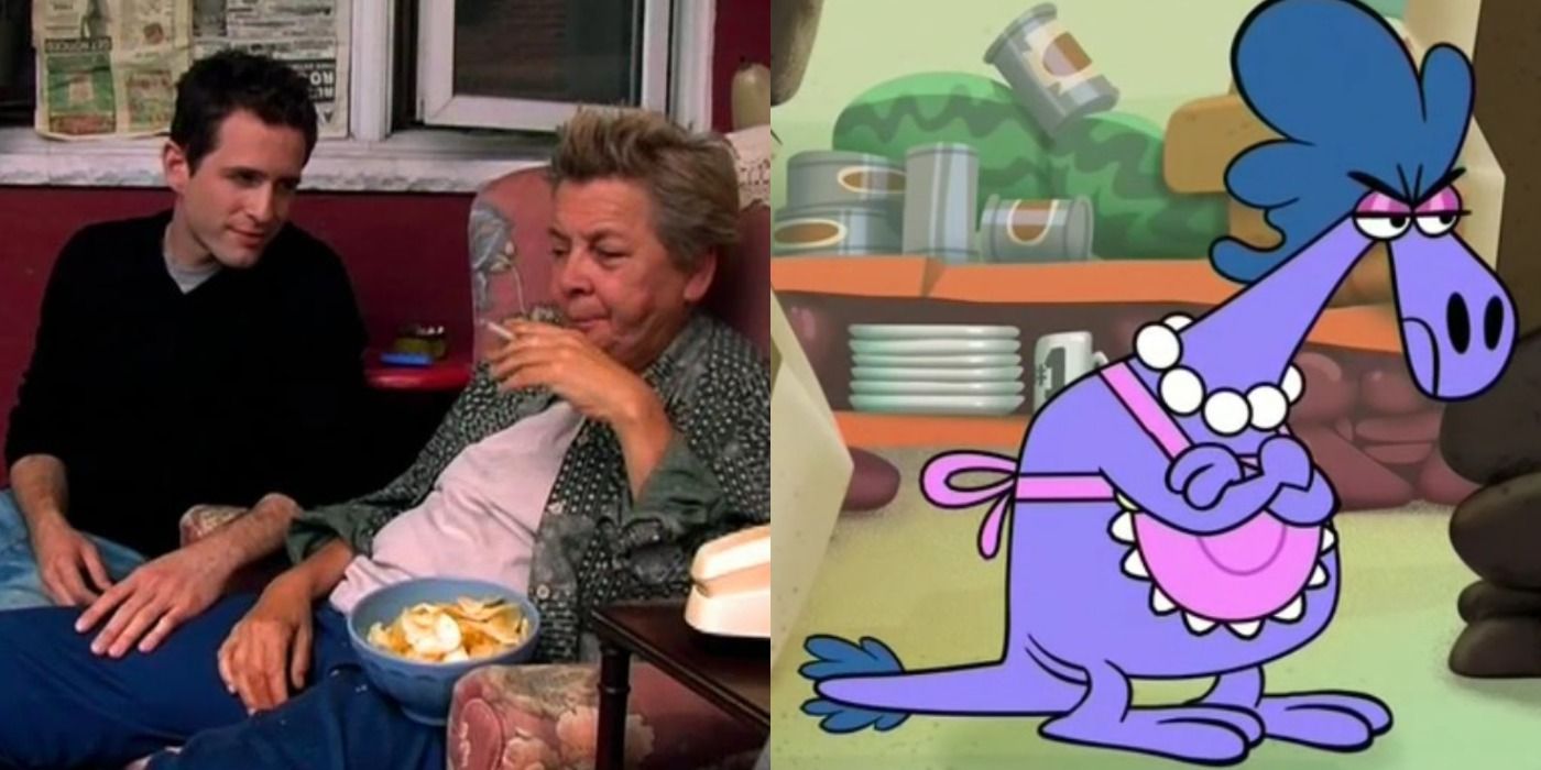 Split image of Mac and Mac&rsquo;s mom, and Dorothy from Wander over Yonder - Disney and It&rsquo;s Always Sunny in Philadelphia