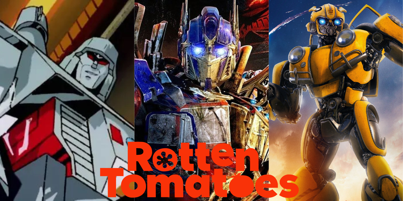 Transformers Split Rotten Tomatoes with Bumbleebee, Optimus and Megatron