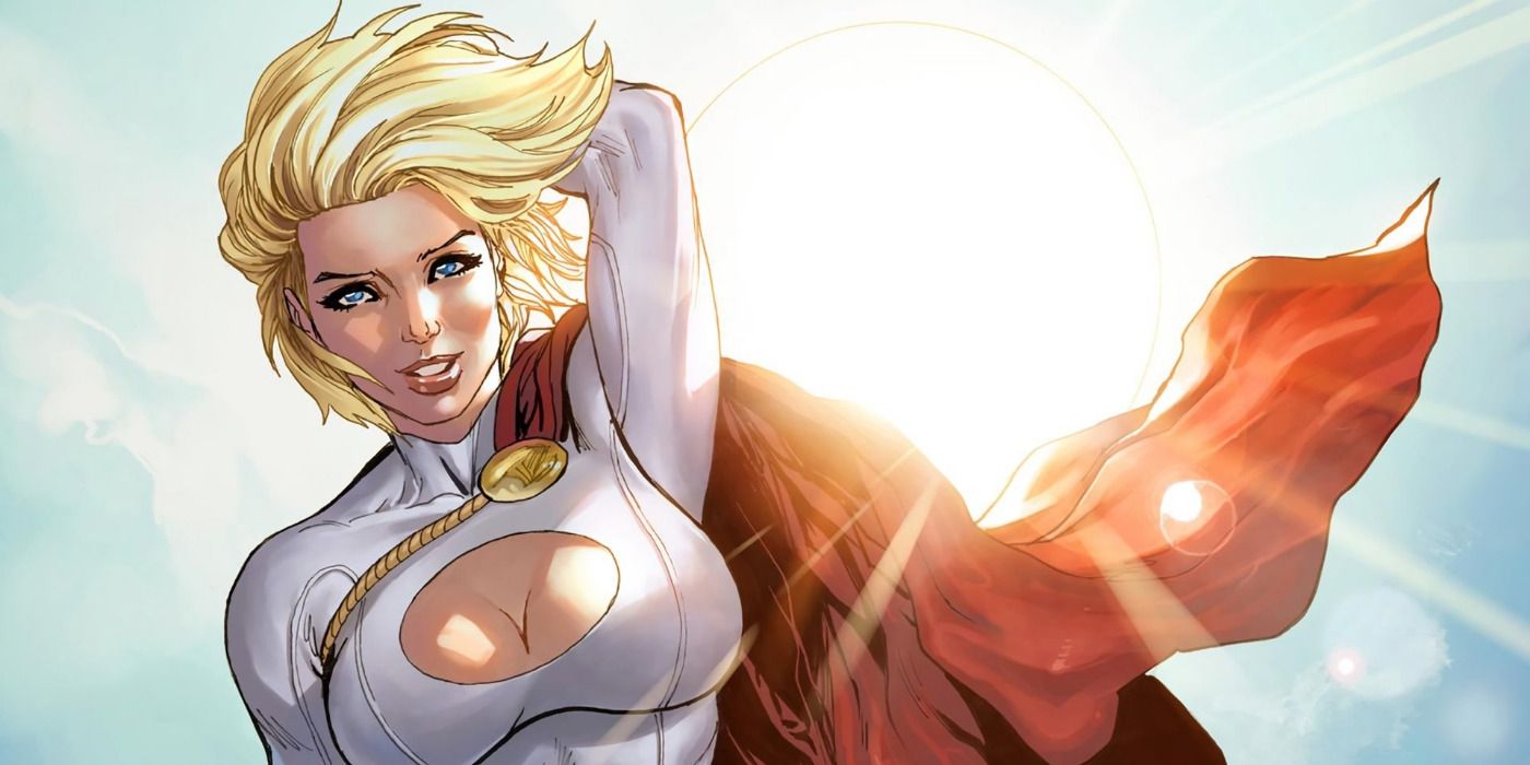 Power Girl In Front Of Lens Flare
