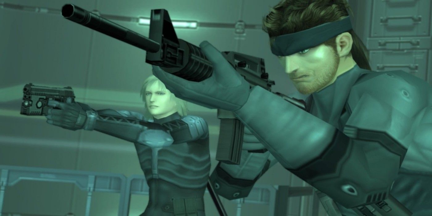 Raiden and Solid Snake working together in Metal Gear Solid 2: Sons of Liberty
