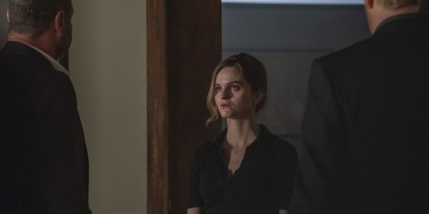 Bridget from Ray Donovan, looking upset and crying.