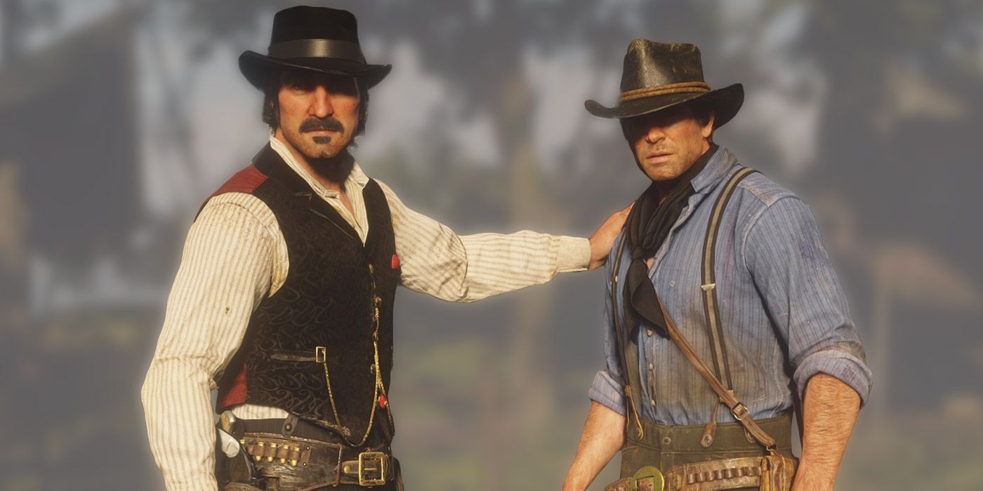 Dutch and Arthur together in Red Dead Redemption 2