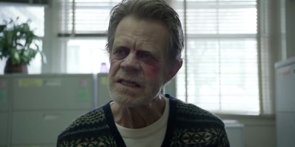 Frank sits in the principal&rsquo;s office in Shameless