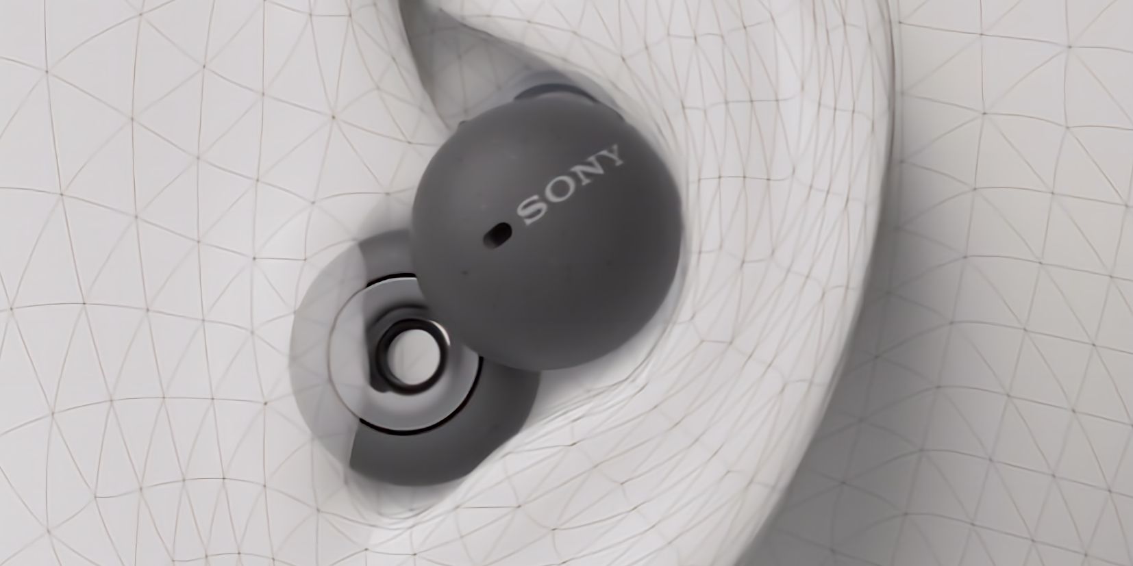Sony LinkBuds in someone's ear
