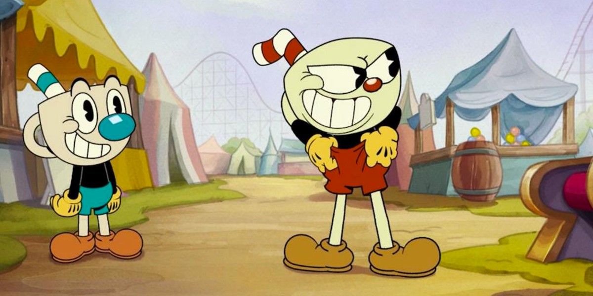 Cuphead pulling up his shorts