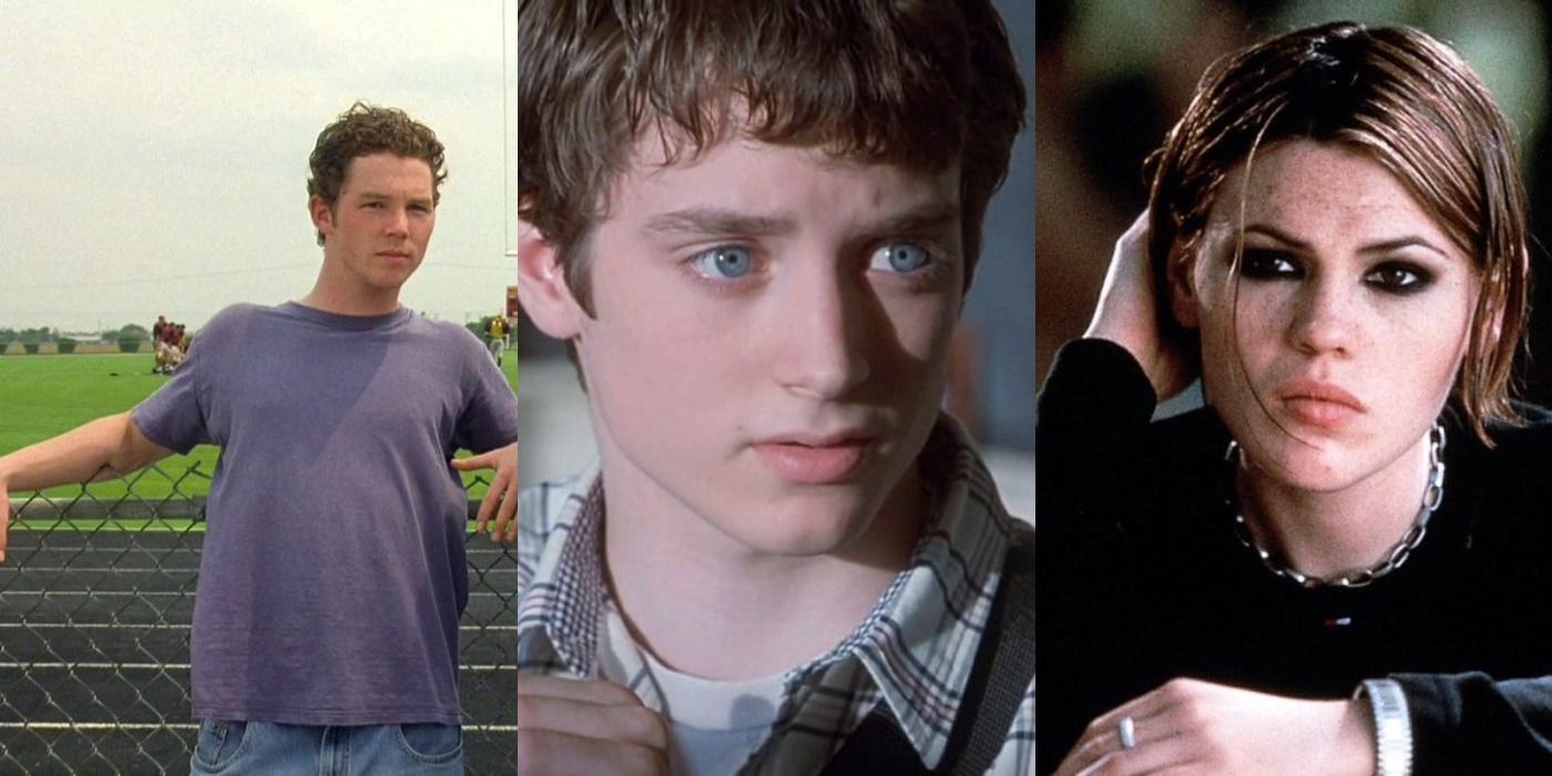 Collage of the main characters in The Faculty featuring Elijah Wood.