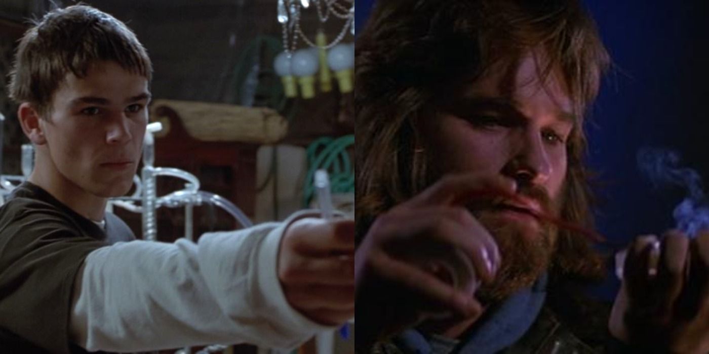 Split image of Josh Hartnett in the Faculty and Kurt Russell in The Thing.