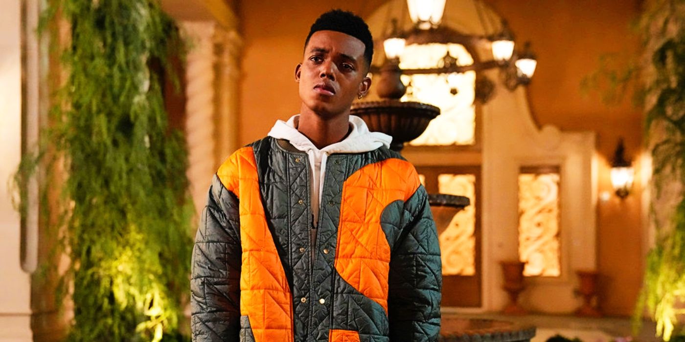 Jabari Banks Bel-Air S1 E9 Brown Black Hoodie - William Jacket