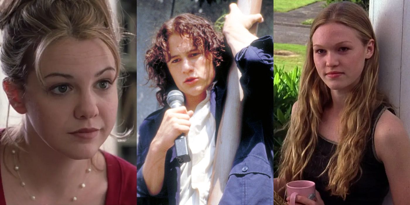 Kat, Bianca, and Heath Ledger in 10 Things I Hate About You.