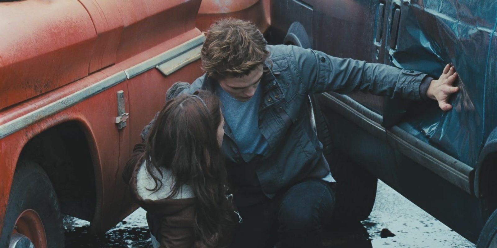 Edward Saves Bella From Oncoming Car in Twilight