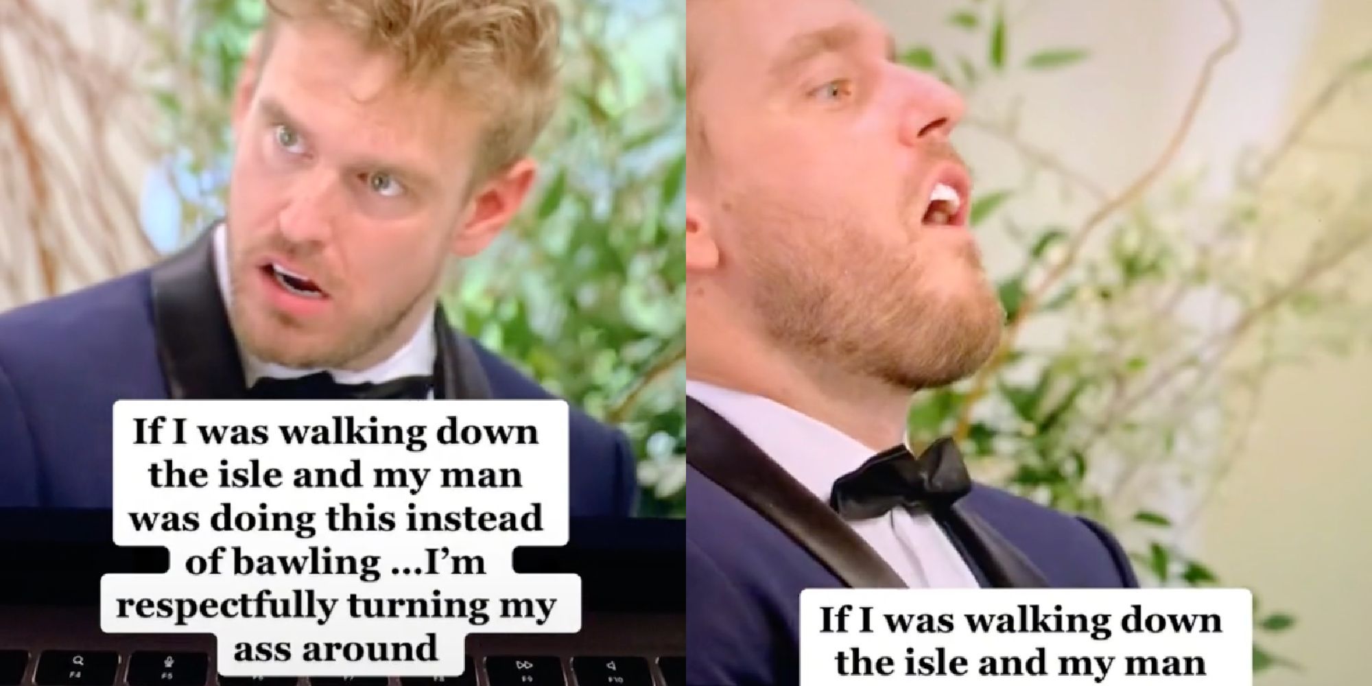 A TikTok about Shayne waiting for Natalie at the altar
