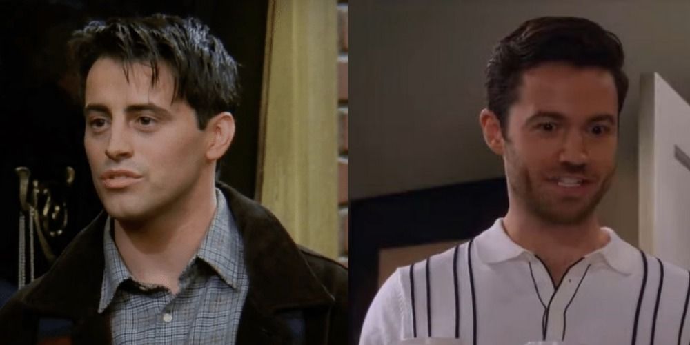 A split image of Joey in Friends and Charlie in HIMYF