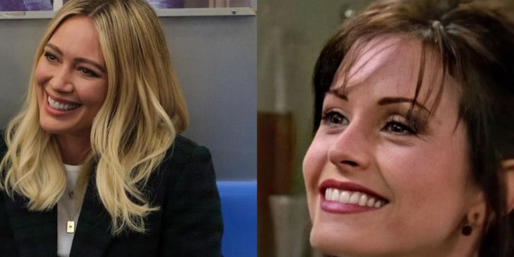 A split image of Sophie and Monica in HIMYF and Friends
