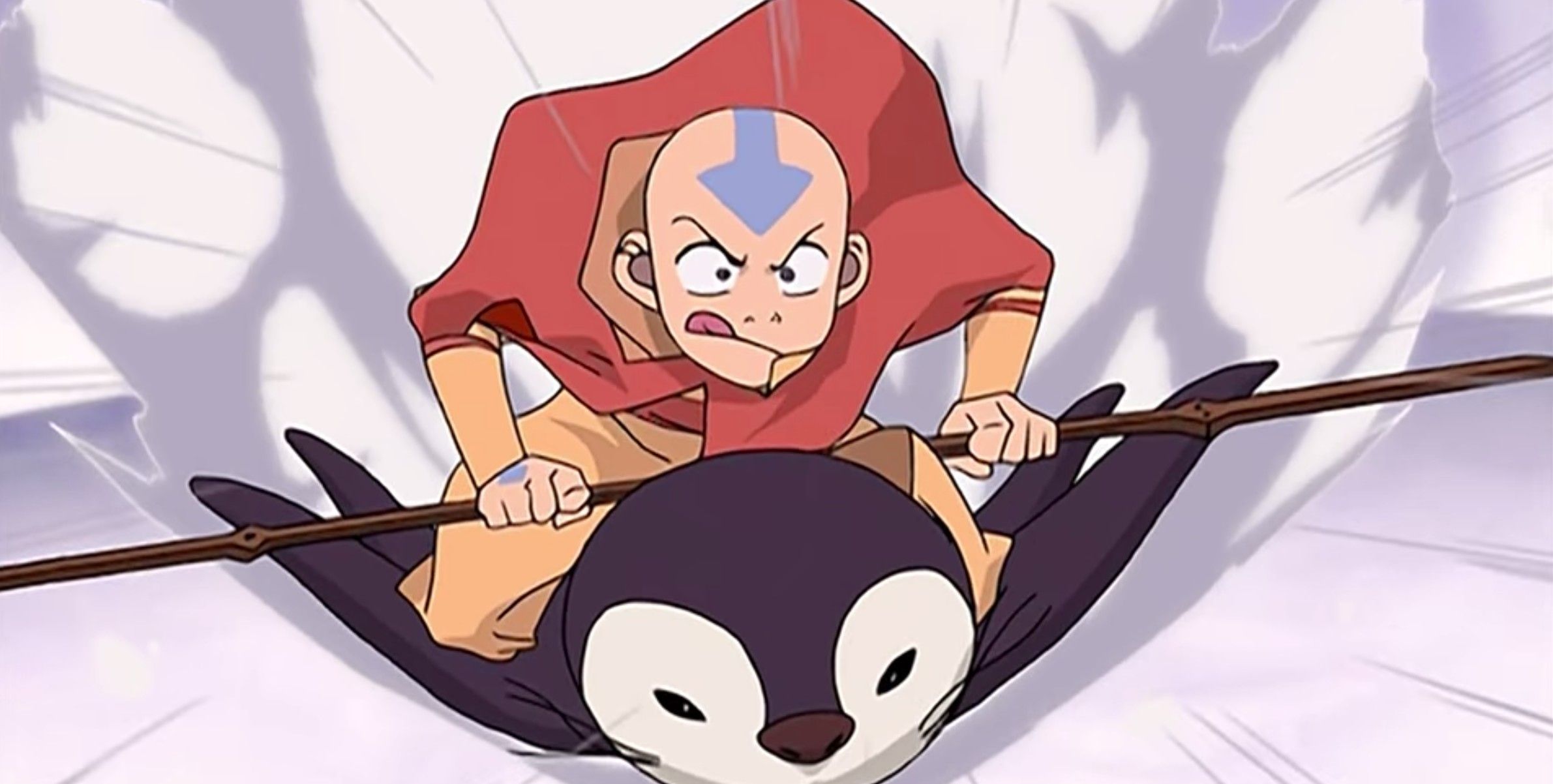 Aang Penguin Sleds in Avatar The Last Airbender