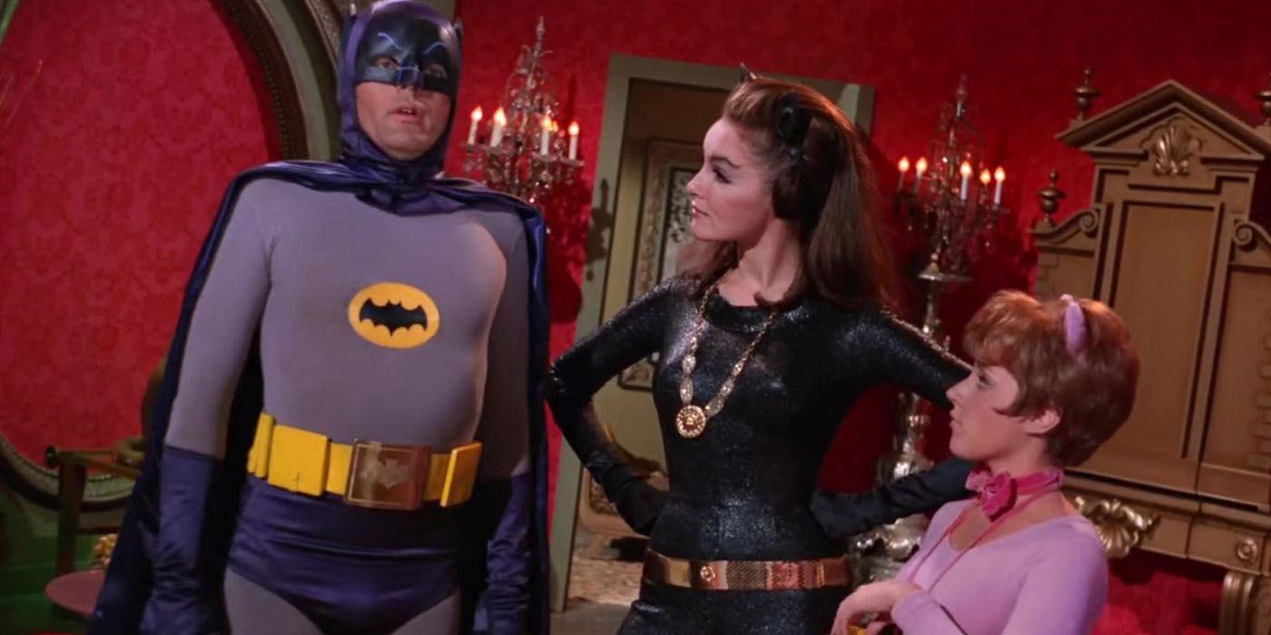 Adam West, Lesley Gore and Julie Newmar in 1960s Batman
