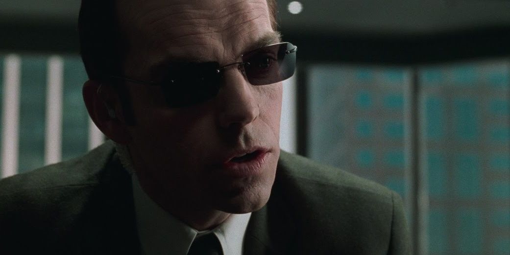 Agent Smith makes his humans and viruses speech in The Matrix