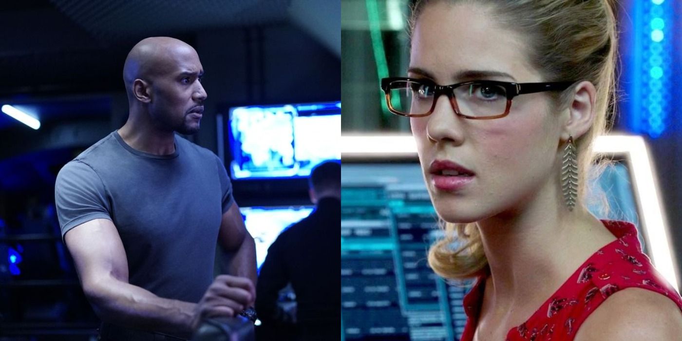 A split image features Alphonso Mackenzie in Agents of SHIELD and Felicity Smoak in Arrow