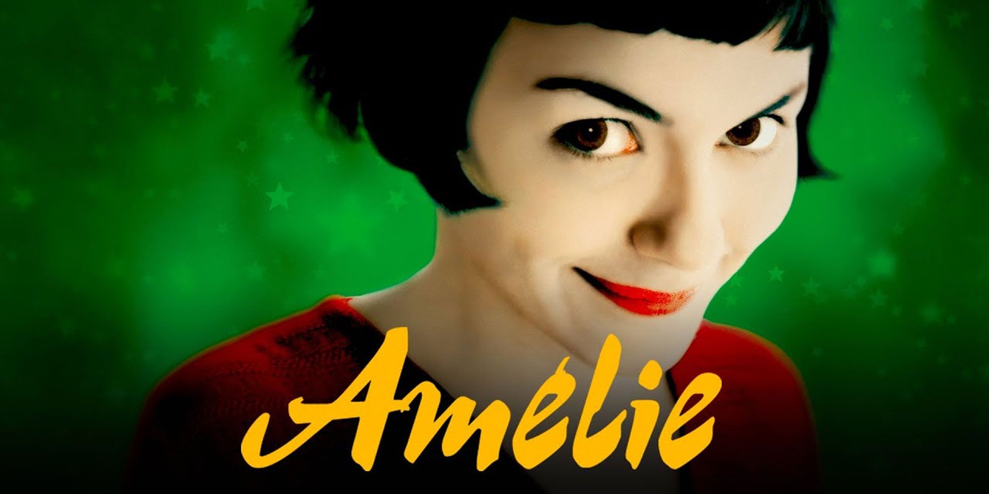 Amelie looks coy on the poster for Amelie.