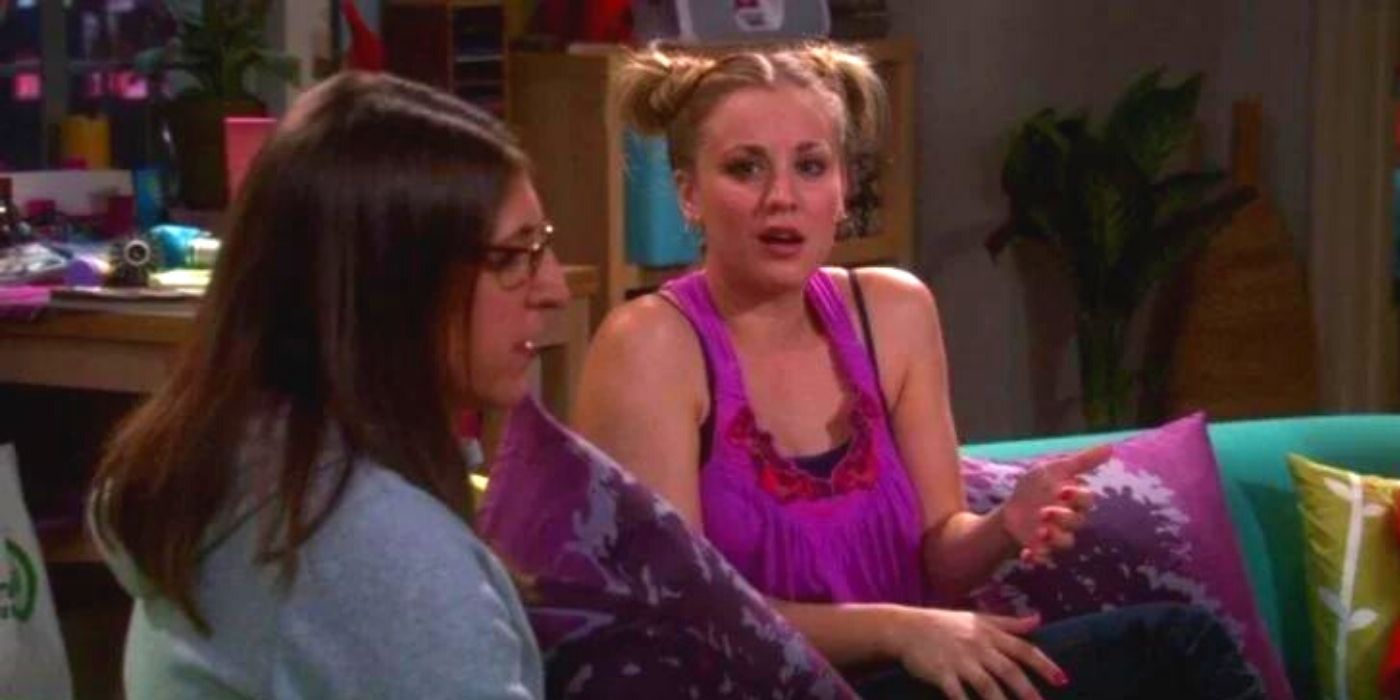 Amy and Penny at home for a sleepover on TBBT